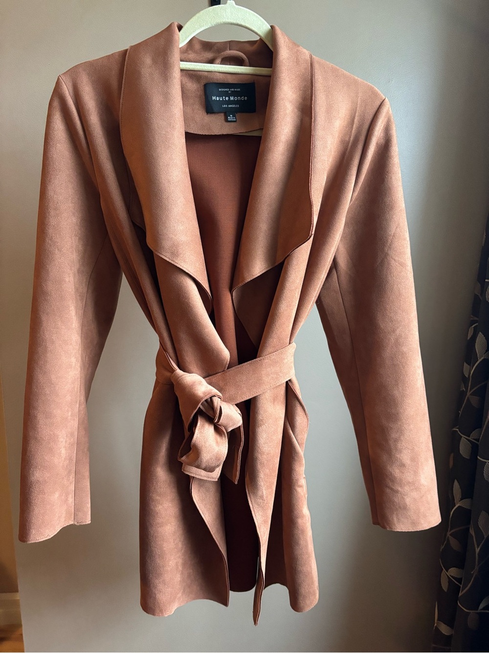 Haute Monde Suede Tie-Waist Jacket - caramel